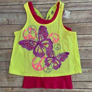 NWT Justice Butterfly Tank Top